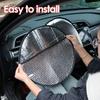 Car Steering Wheel Anti-Heat Sun Shade Cover Sunscreen Insulation Cover Foldable Sun-proof Anti-UV Protect Parasol Shield