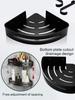 No Drill Bathroom Hardware Towel Rack Black 50CM-60CM Folding Aluminum Towel Rack Holder With Hook Towel Holder Tissue Holder