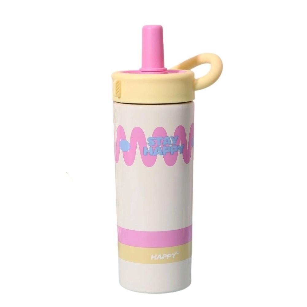 Leak-Proof Straw Cup Dopamine Vacuum Flask Portable Stainless Steel Insulated Cup  Travel