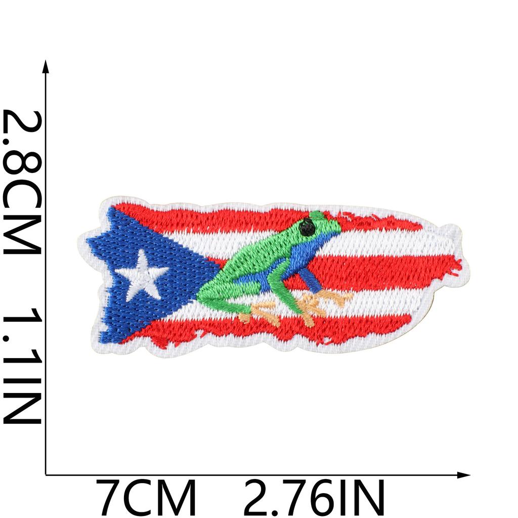 Puerto Rico Embroidery Cloth Sticker Clothes Decoration Patch Sticker Holiday Embroidery Chapter Boy Drum Tools Embroidery Chapter