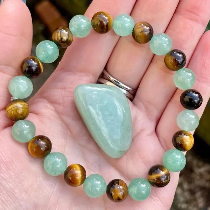 

1 шт. изысканный нефритовый двухцветный модный стильный тигровый глаз камень натуральный камень зеленый браслет из бисера мужские и женские повседневные подарки для вечеринок