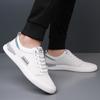 Fashion New Fashion Mens Classic Sneakers High Quality Men's Flats Leather Skate Shoes Men Comfortable Men Casual Outdoor Walking Shoes