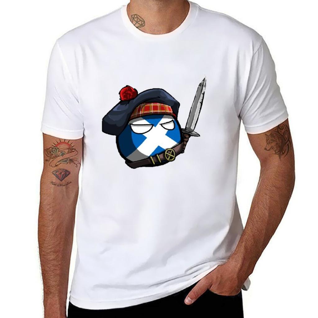 Scotlandball Countryball Tshirt Lightweight Casual Summer Tshirt