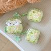 Fresh Green Forest Garden Swallow Wavy Edge With Pendant Shock Proof Earphone Cover Case for AirPods 1 or 2 3 4 Pro 2 Pro 3