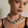 Minimalist Personality Multi Layer Handmade Geometric Colorful Square Beaded Bohemian Necklace Women Fashion Jewelry