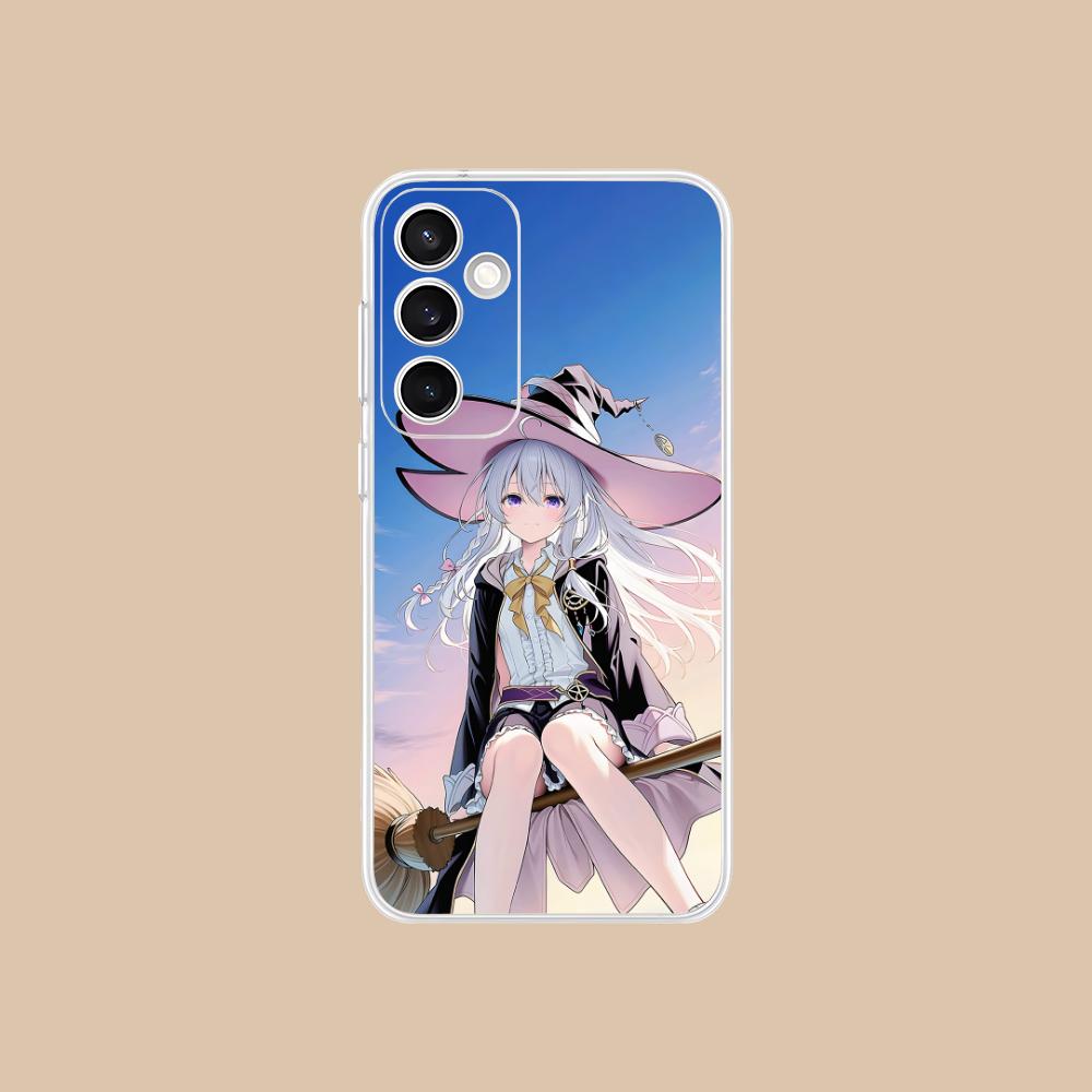 Wandering Witch Elaina Clear Mobile Phone Case for Samsung Galaxy S25 S24 S23 S22 S21Plus FE Ultra Colorful Cover