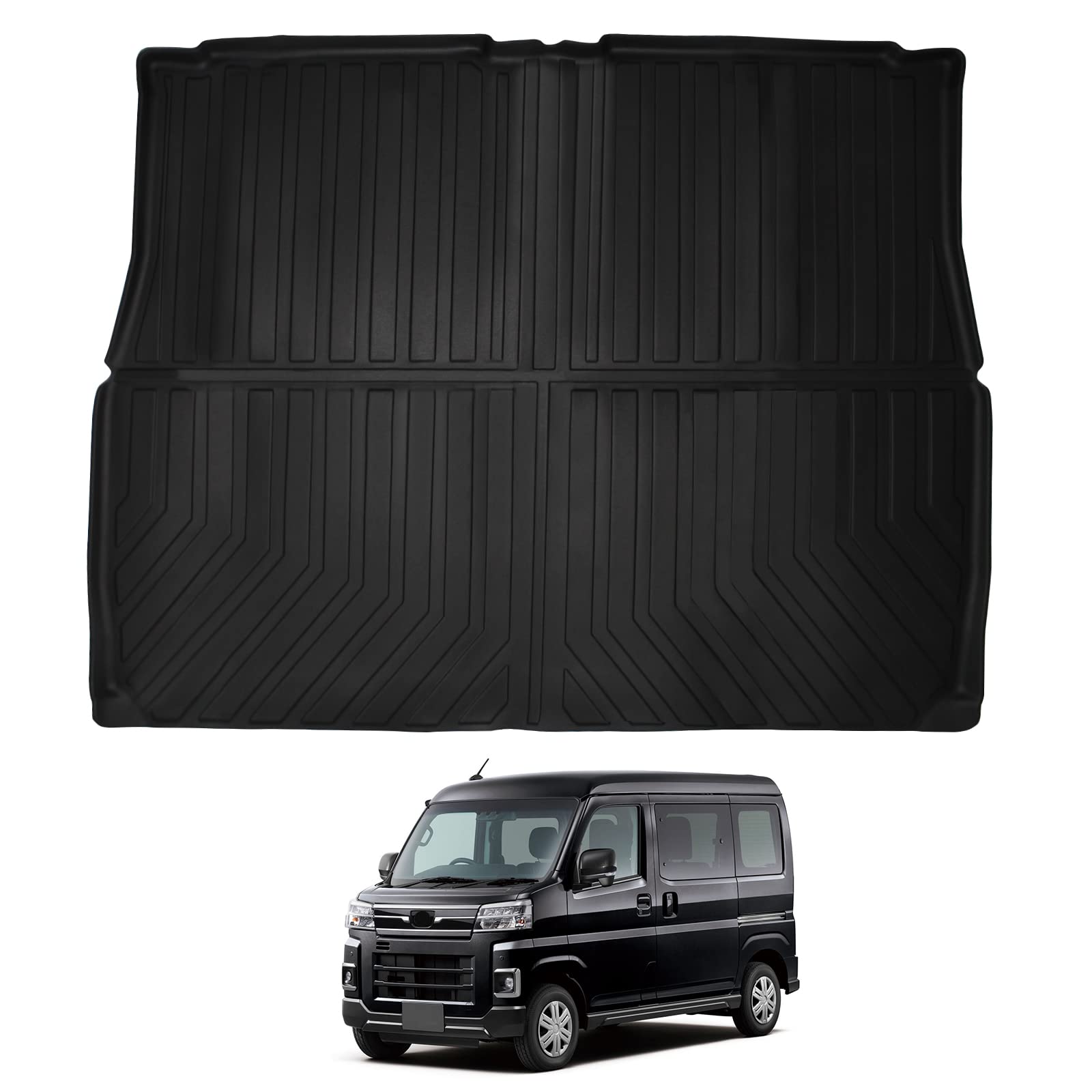 

Daihatsu New Atrai S700V S710V Luggage 3D Car Mat for the Atrai S7 Series Waterproof TPE Protective Trunk and Interior Custom Easy 1 Piece Atrai S700V чёрный