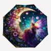 Fairy, Color RetroThemed Automatic Opening and Closing Umbrella 8 Ribs, Suitable for Leisure and Going Out, Outdoor Accessory, Gothic Styl