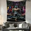 Power Rangers Galactic Heroes Unite Tapestry Wallmounted Fashion Print Wall Covering Decoration Soft Homestay Soft Decoration Tapestry
