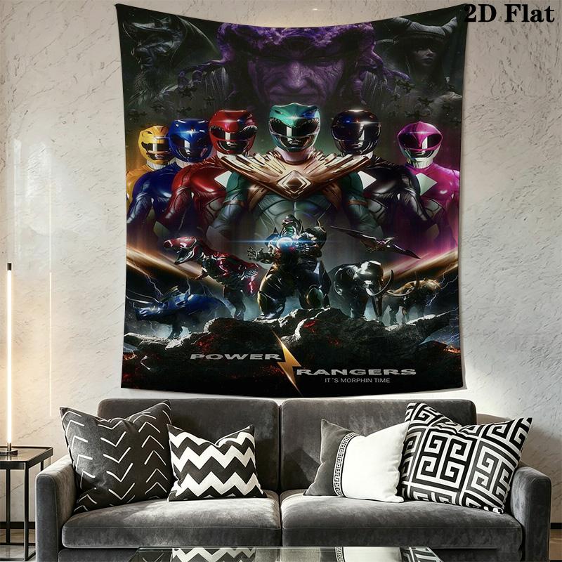 Power Rangers Galactic Heroes Unite Tapestry Wallmounted Fashion Print Wall Covering Decoration Soft Homestay Soft Decoration Tapestry