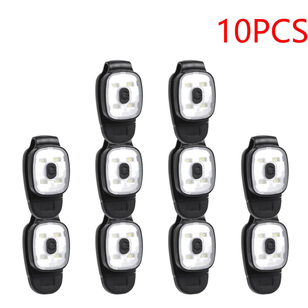 2-10PCS LED Clip Flashlight USB Charging LED Running Lights Multifunction Lightweight Warning Lights for Night Walking Fishing
