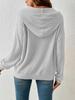 2023 Autumn/Winter European & American Knit Hooded Ribbed Kangaroo Pocket Long Sleeve Sweatshirt