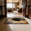 Floor Mat 3D Optical Illusion Patterns Dust Removal Non-Slip Door Mat Fade-Resistant Anti-Static Entrance Rug Cleaning Mat