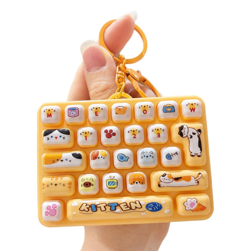 Animals Fingertip Button Keyring Mini Stress Relief Fidget Toy Backpack Decor