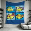 Mutant Turtles Urban Warriors Tapestry Wallmounted Fashion Print Homestay Soft Decoration Tapestry Christmas Gift Work Of Art