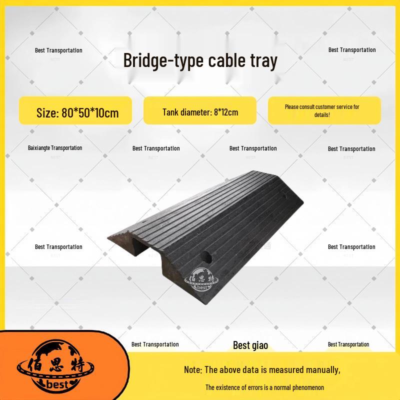 Durable Road Crossing Cable Protector: Anti-Crush Rubber Trunking Cover for Floor Protection