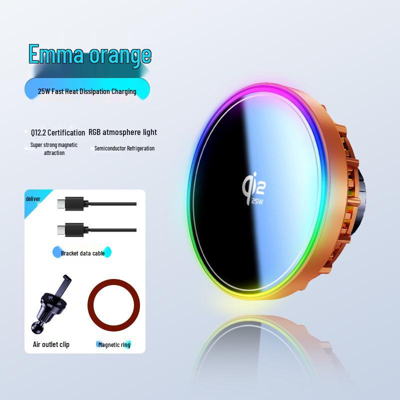 H7 Qi2.2 25W Ultra-thin Magnetic Car Wireless Charger with Cooling
