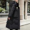 Womens Hooded Cotton-Padded Coat Mid-Length Warm Outerwear Fall Winter 2026 Casual Korean Style