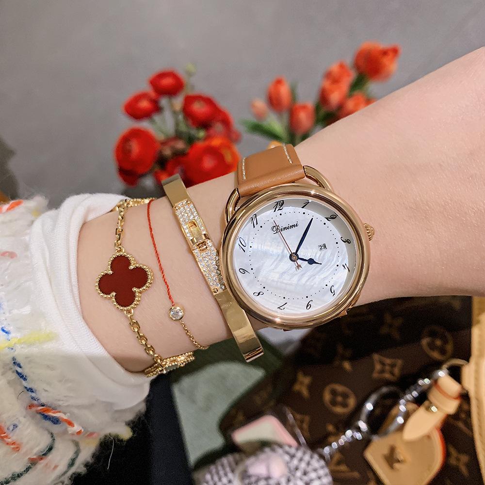 Calendar Digital Simplu Carcasă Ceas de Dama cu Disc la Modă Navetă Zilnic Ceas Quartz