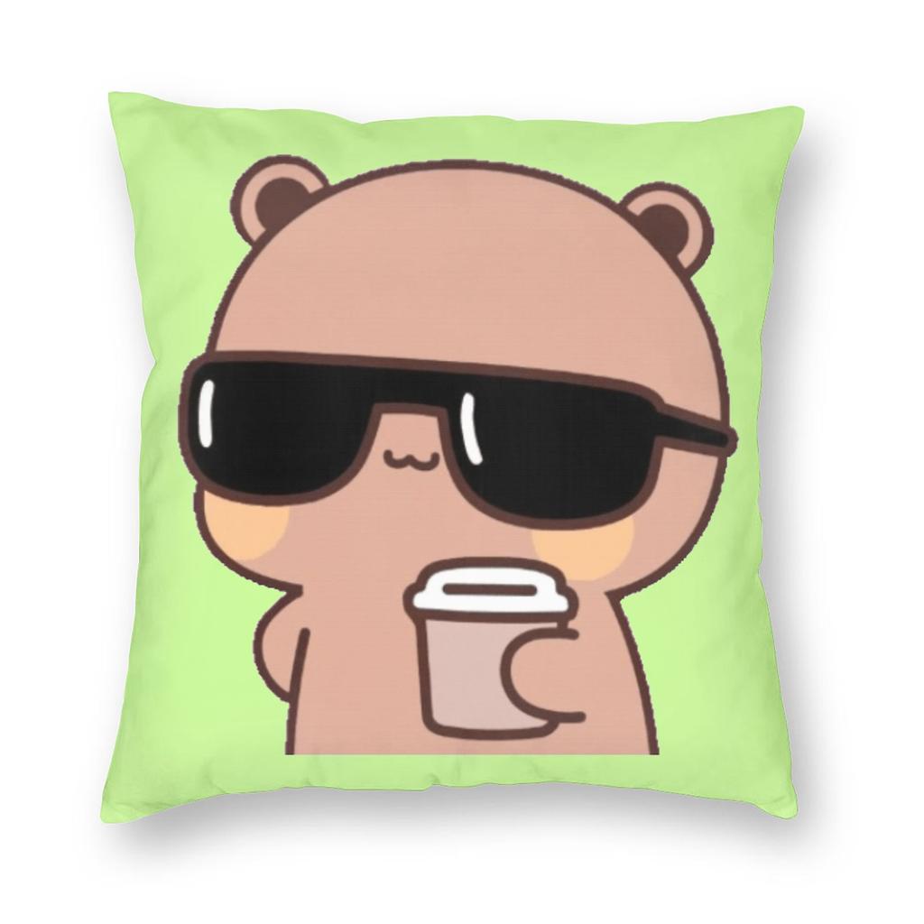 Cute Panda Bear Bubu Dudu Pillowcase Printed Polyester Cushion Cover Decor Throw Pillow Case Cover Home Zipper 18''