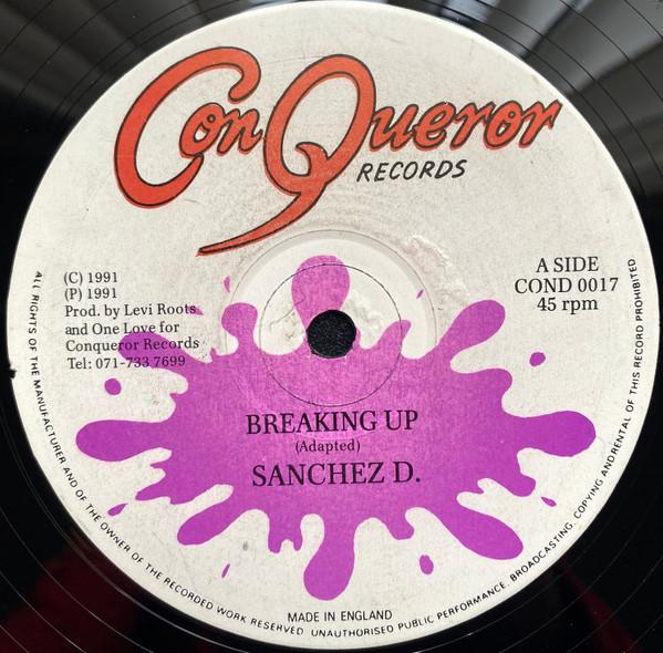 

12inch Record SANCHEZ Breaking Up COND0017 Conqueror 1991 UK Reggae Ska Dub Used