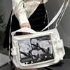Campus Versatile Simple Solid Color Shoulder Crossbody Postman Bag for Girls Ulzzang Diy Ita Bag JK Uniform Y2K Dolls Bag