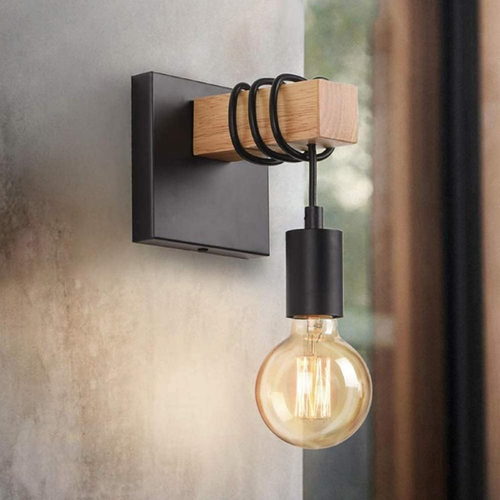 Wandleuchte 2er-Pack Wandleuchte Wandleuchter,Wandleuchte mit Industriedesign,Innenbereich Rustikale Wandleuchter E27 Wandbeleuchtung Leuchte,Retro-Licht Hergestellt