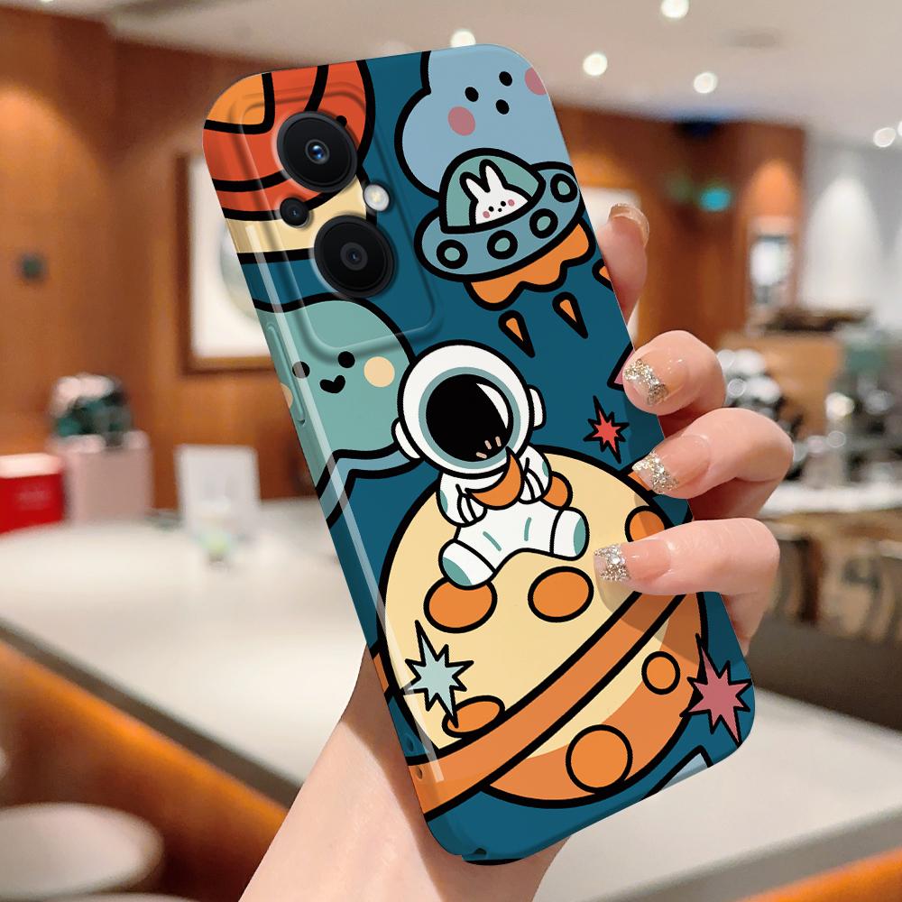 All-inclusive Film Handyhülle Cartoon Mode Design Hartschale Vollabdeckung Kameraschutzhülle für OPPO A60 A96 Reno12 Realme C53 C75