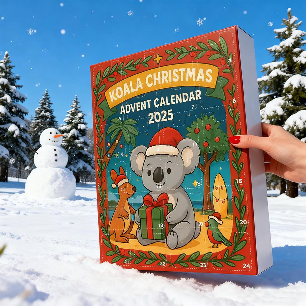 Adventskalender, 2D Acryl-Ornament, Weihnachtsbaumschmuck, Geeignet für Weihnachtsdekorationen