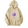 European and American printed hooded long-sleeved women's sweater large size European size loose