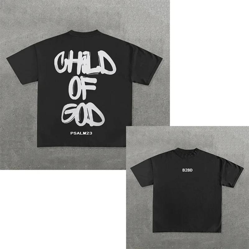 Streetwear Y2k T Shirt Mens Harajuku Hip Hop Graphic Print Oversized Cotton Round Neck TShirt New Gothic Short Sleeve Tops tees