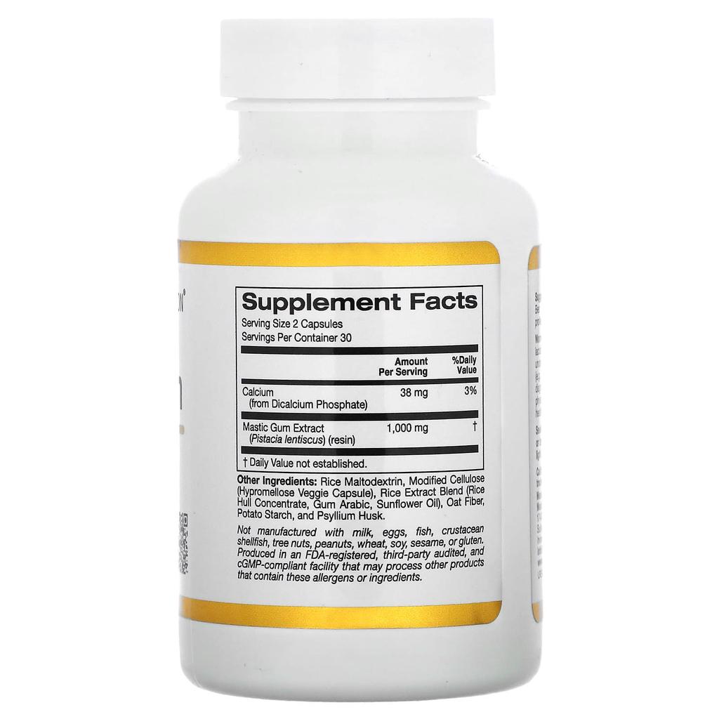 Mastic Gum, 500Mg, 60 Veggie Capsules