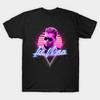 Herren Schwarzes Print-T-Shirt Iceman 80er Jahre Retro No-Cut Transferpapier Druck Baumwoll-T-Shirt