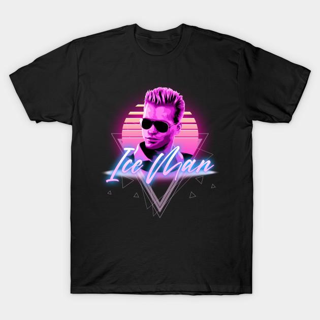 

Men Black Print T-shirt Iceman 80 S Retro No-Cut Transfer Paper Print Cotton Tshirt - Men s Summer Cotton Graphic Tee 5XL різнокольоровий
