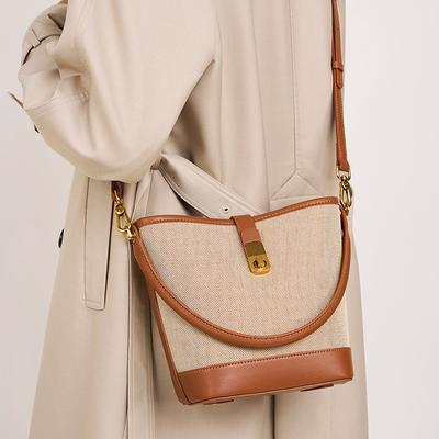 Bag Women's Bucket Bag Crossbody Tote Premium Sense Niche Commuter Woven Shoulder Bag