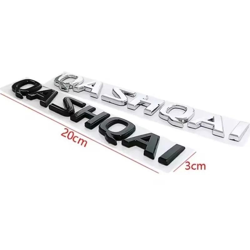 CGANEI1 Glänzend Schwarz Silber Qashqai Emblem für Nissan X-trail Note Juke Sentra Patrol Navara Auto Seiten Heck Abzeichen Namensschild Logo Aufkleber