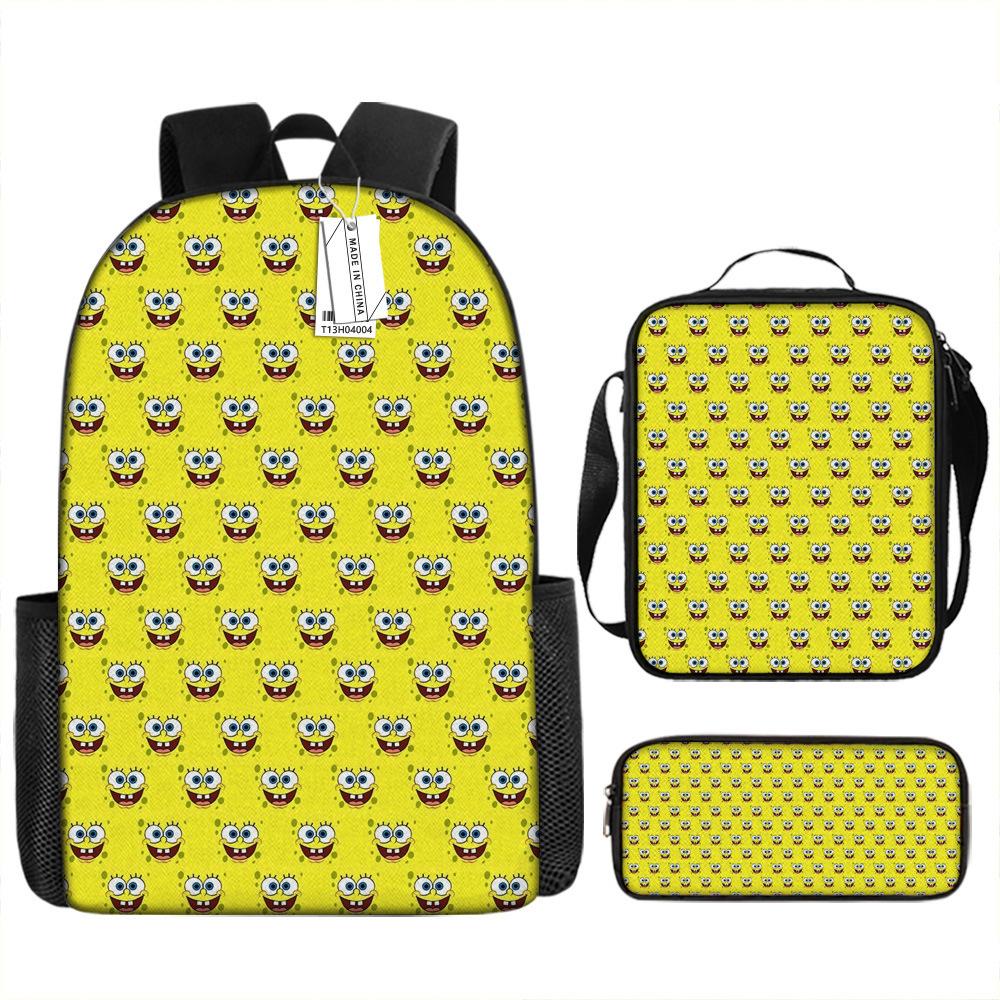 Spongebob Squarepants Children'S School Bag Male And Female Students Backpack Kindergarten Cute Cartoon Backpack Pencil Bag
