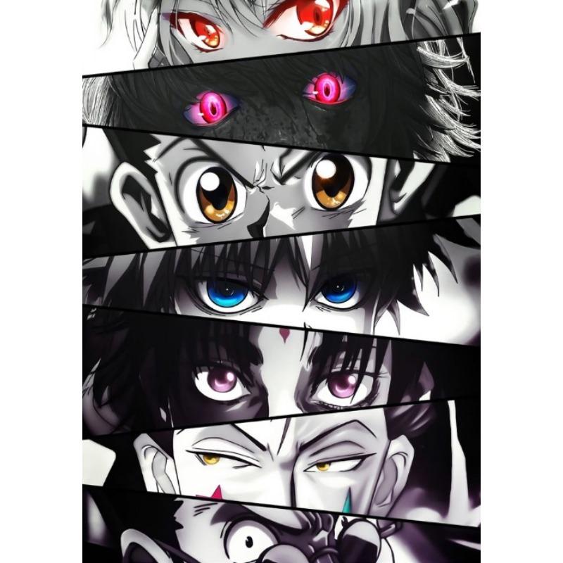 Japanese Anime Eyes Poster Canvas Printing Japanese Classic Anime Wall Art Print Wall Decor Sun WuKong Character Wall Decoration