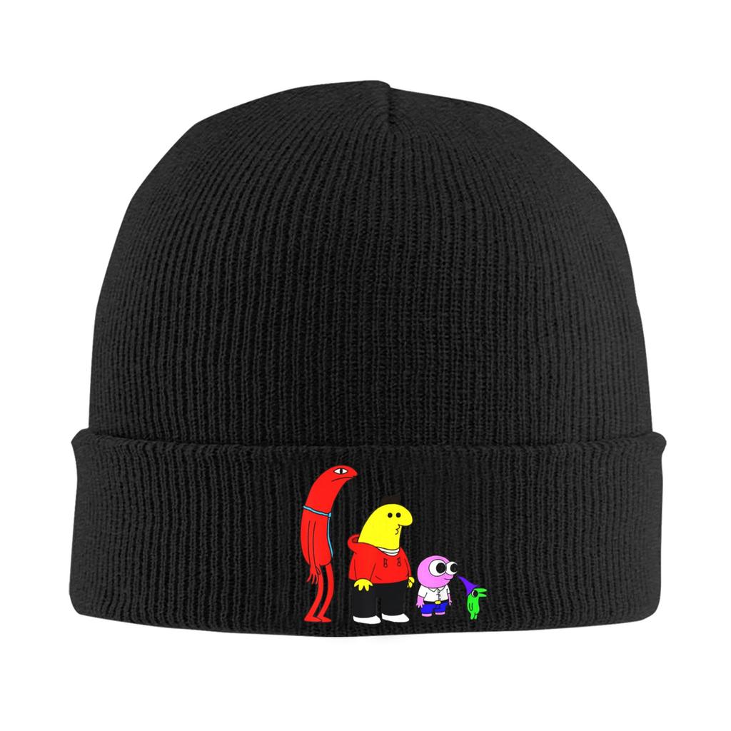 Smiling Friends Beanie Hats  Bonnet Hats Men Women Vintage Outdoor Knit Hat Spring Printed Elastic Caps