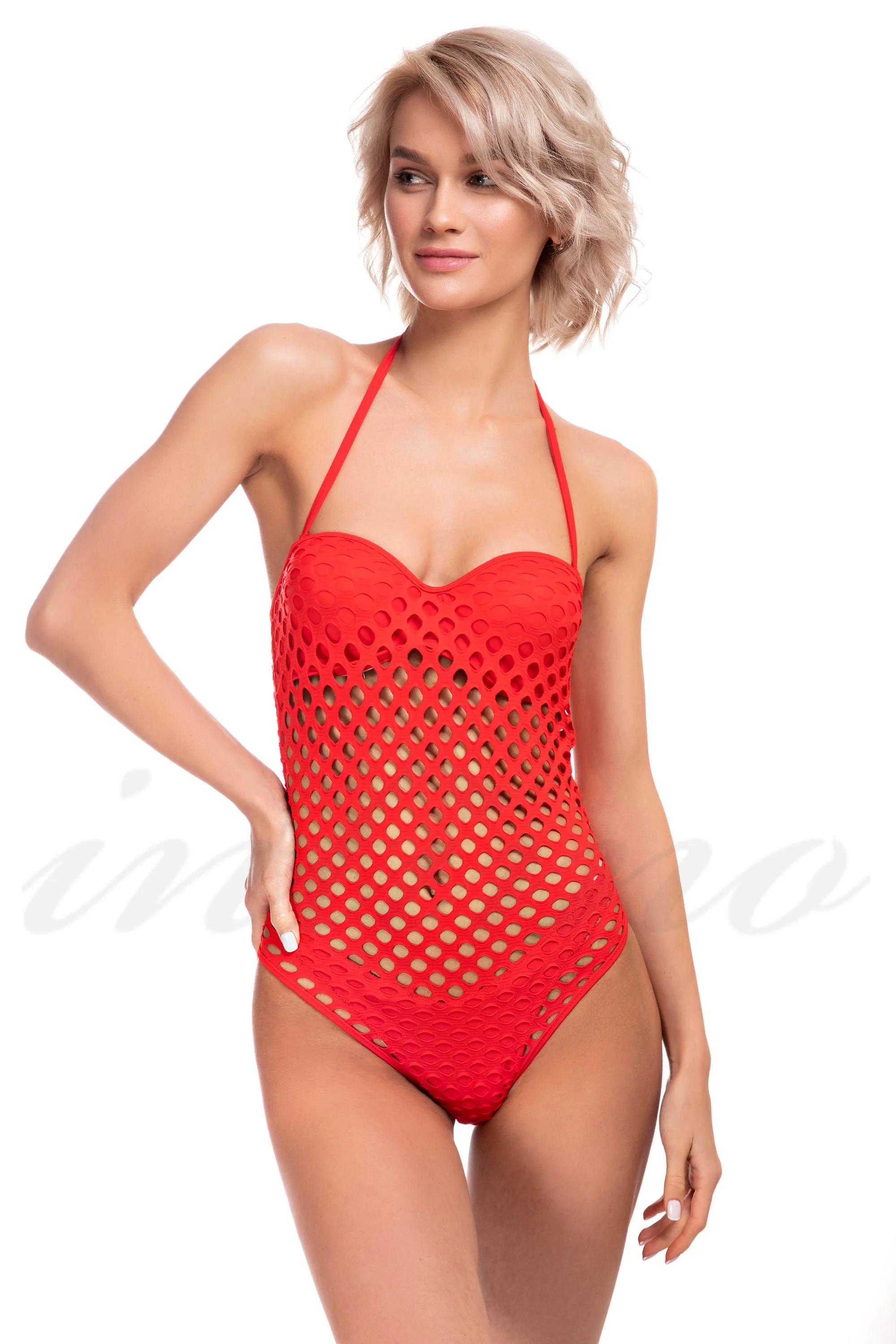 

Купальник злитий push up Jolidon (60918) 42C/S імперська червоний колір