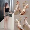 Woman Sandals High Heels Wedding Shoes for Women Women Sandals Designer Female Ladies Sexy Rivets