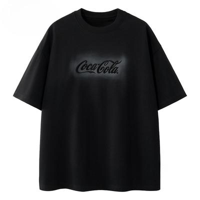 Trendy Fashion Cola Gradient Logo Luxury Casual TShirt Mens and Womens Luxury Brand Top