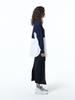HAUS072C Knit Shirts Mix Top Navy