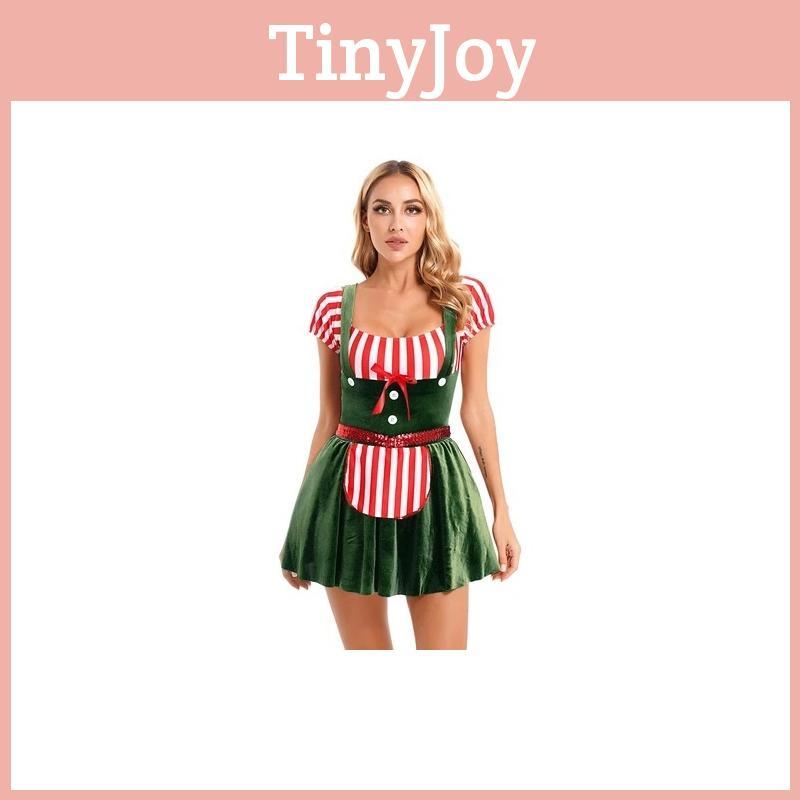 Christmas Party Dress For Women With Polyester Spandex Vibrant Contrasting Colors Holiday Stage Costume For Events