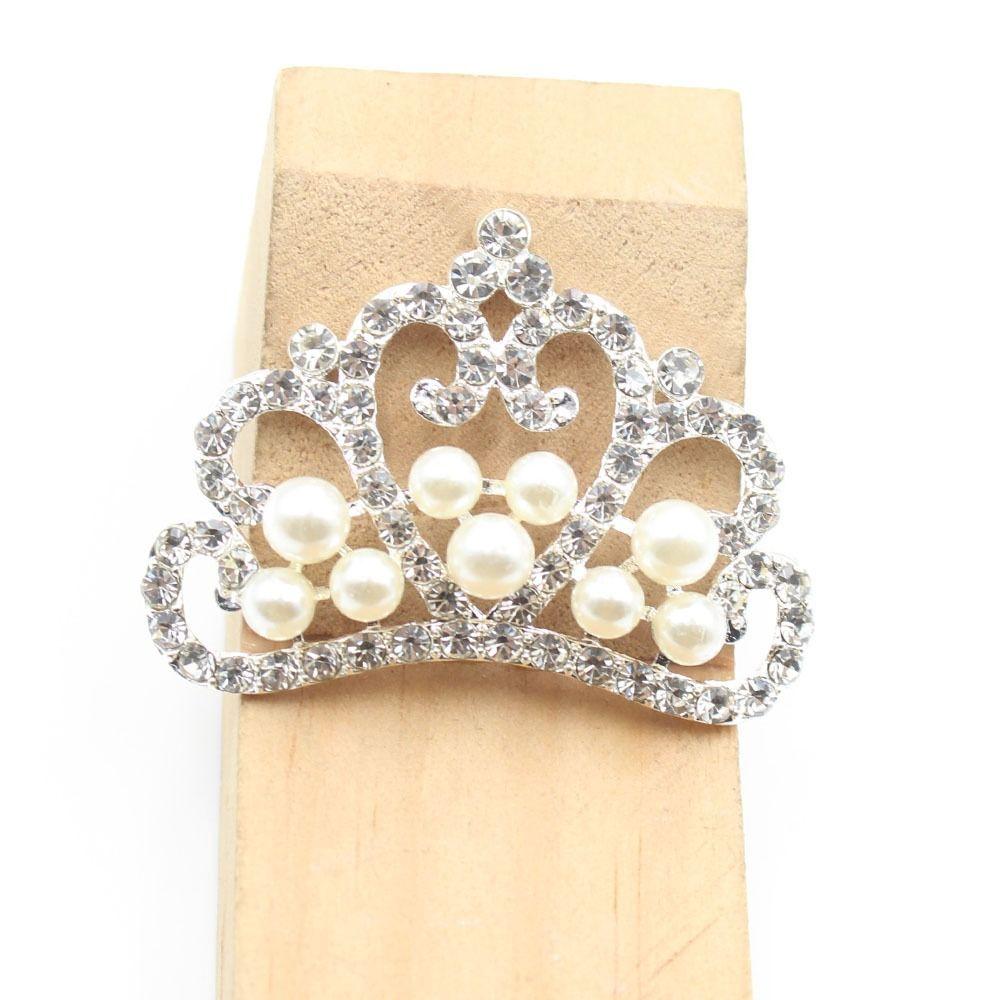 10Pcs Glamorous Crystal Pearl Crown Rhinestone Clothing Sewing Accessories  Bag