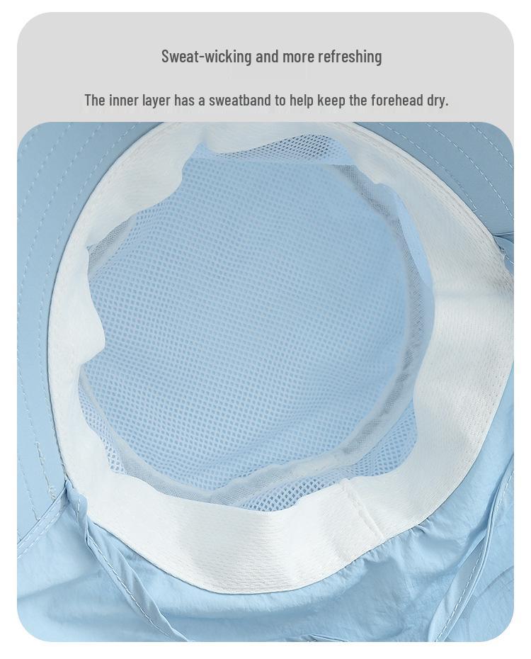 Children's Outdoor Sun Hat with Neck Protection, Windproof Wide-Brim Hat for Boys and Girls