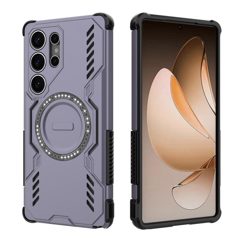 Applicable To Samsung S26Ultra Butterfly Armor Magnetic Mobile Phone Case S25Ultra Heat Dissipation S25FE Anti-drop Protective Case