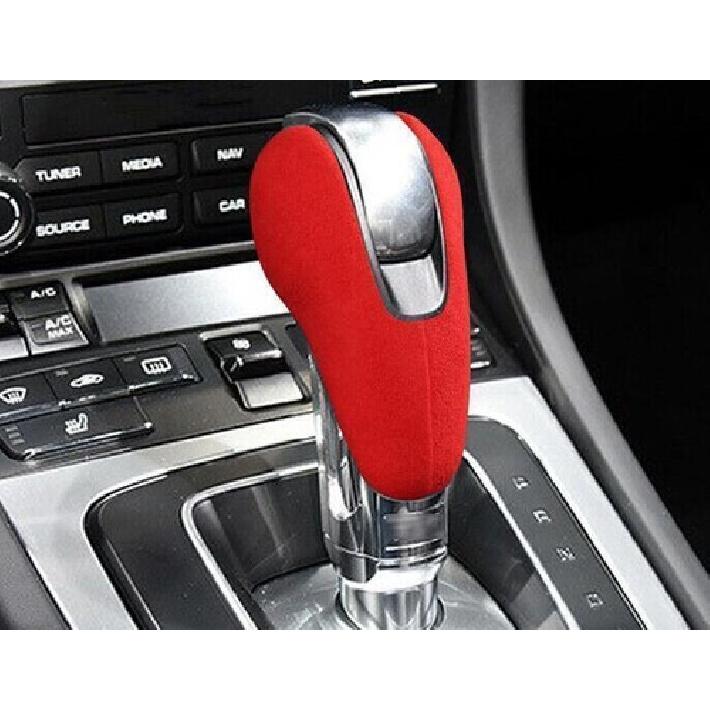 2010-2016 Red For Porsche Panamera Alcantara Gear Shift Knob Shifter Lever Trim