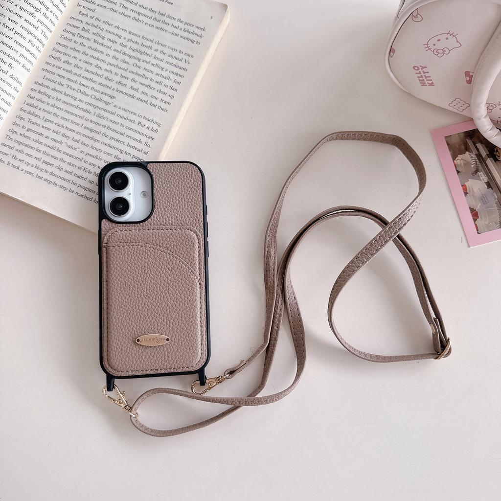 Cards Solt Wallet Leather Flip Crossbody Case For iPhone 16 Pro Max 15 Plus 14 13 12 11 Vertical Bag Pocket Long Lanyard Cover