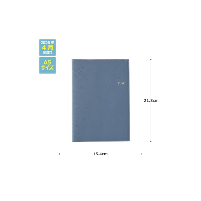 NOLTY 2026 Planner, April Start, A5 Weekly Access 4, Blue, 9689